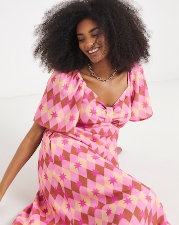 Twisted Wunder Linen Midaxi Dress