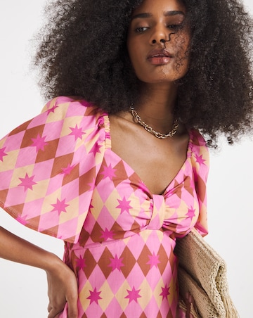 Twisted Wunder Linen Midaxi Dress