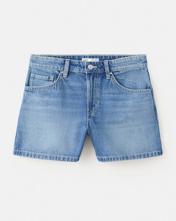 Mango Straight Mid-Rise Denim Shorts