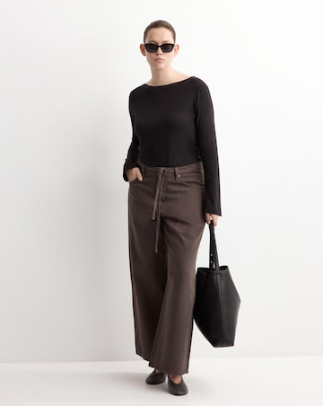 Mango Rachel Wide-Leg Jeans With Drawstring