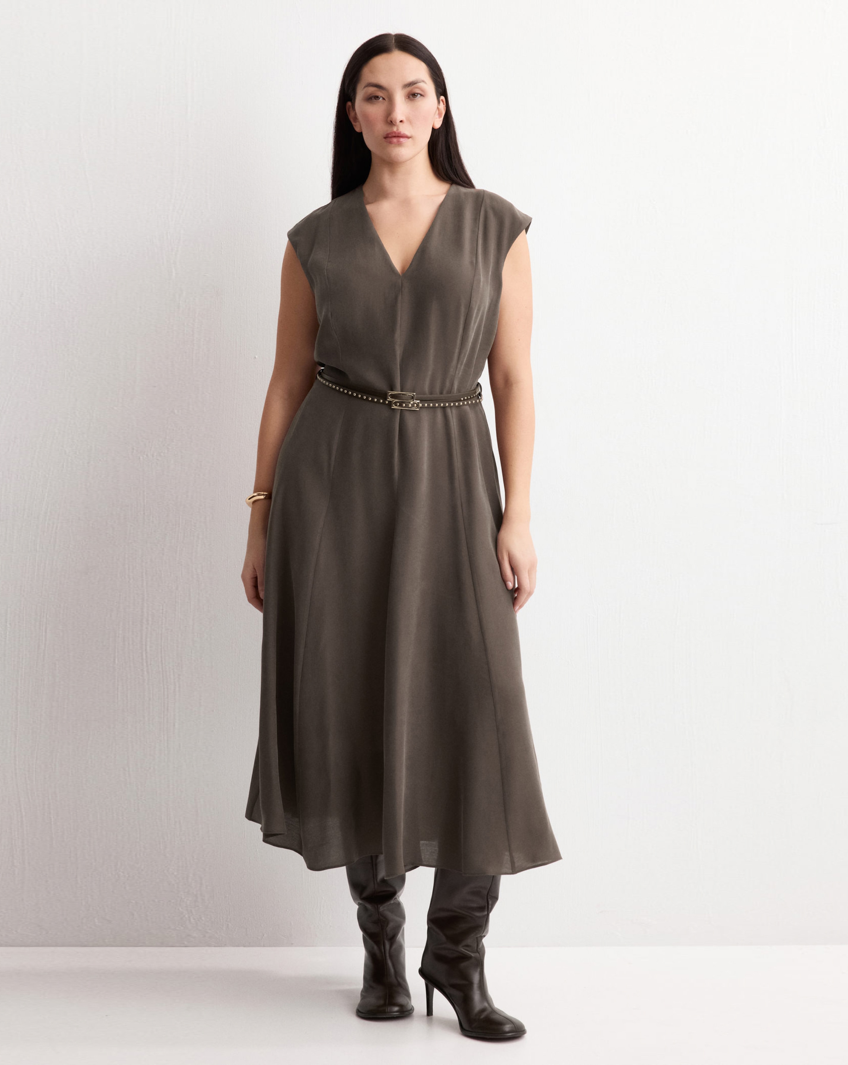 New In - Mango Double-Belt A-Line Dress