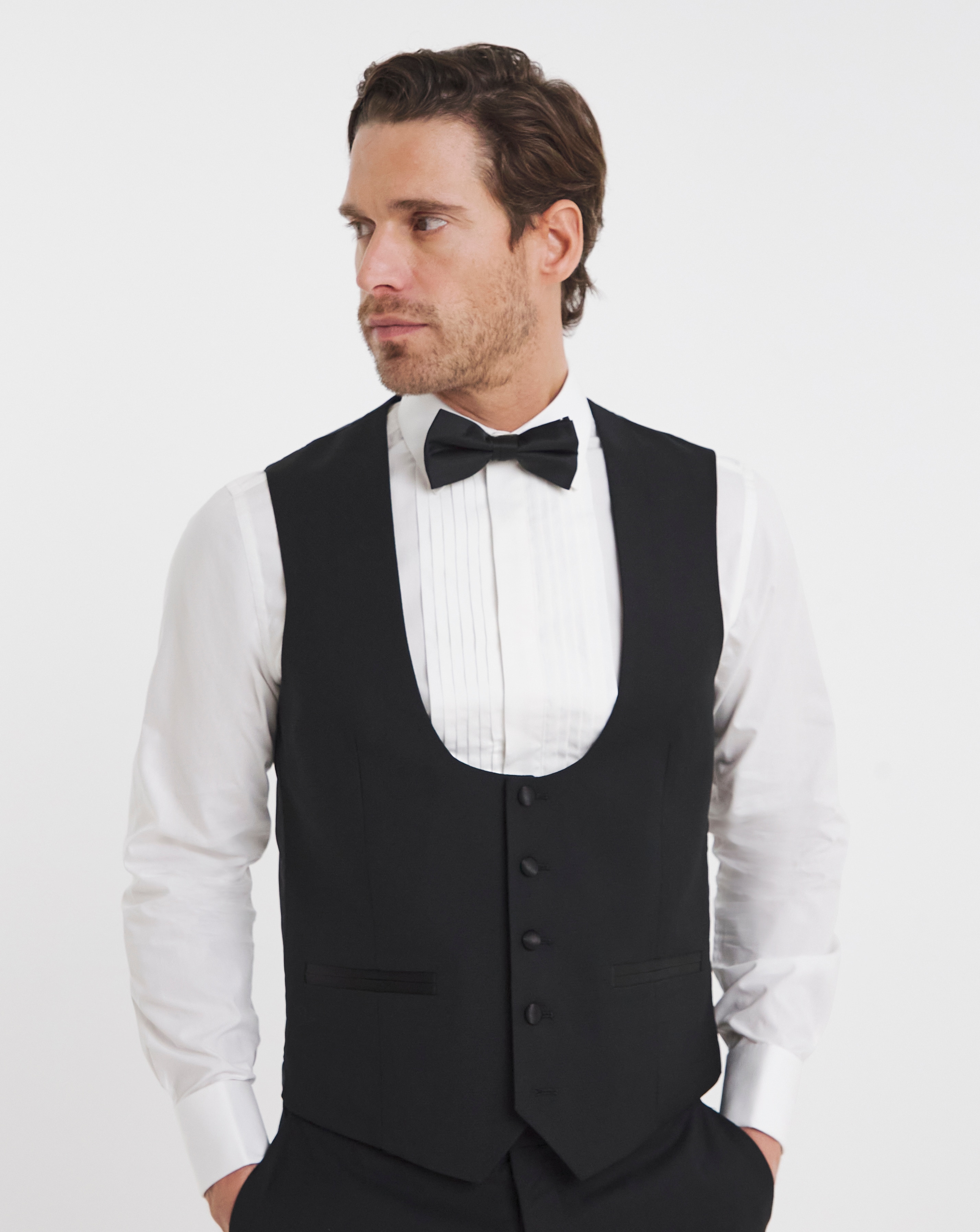 Premium Textured Tuxedo Waistcoat