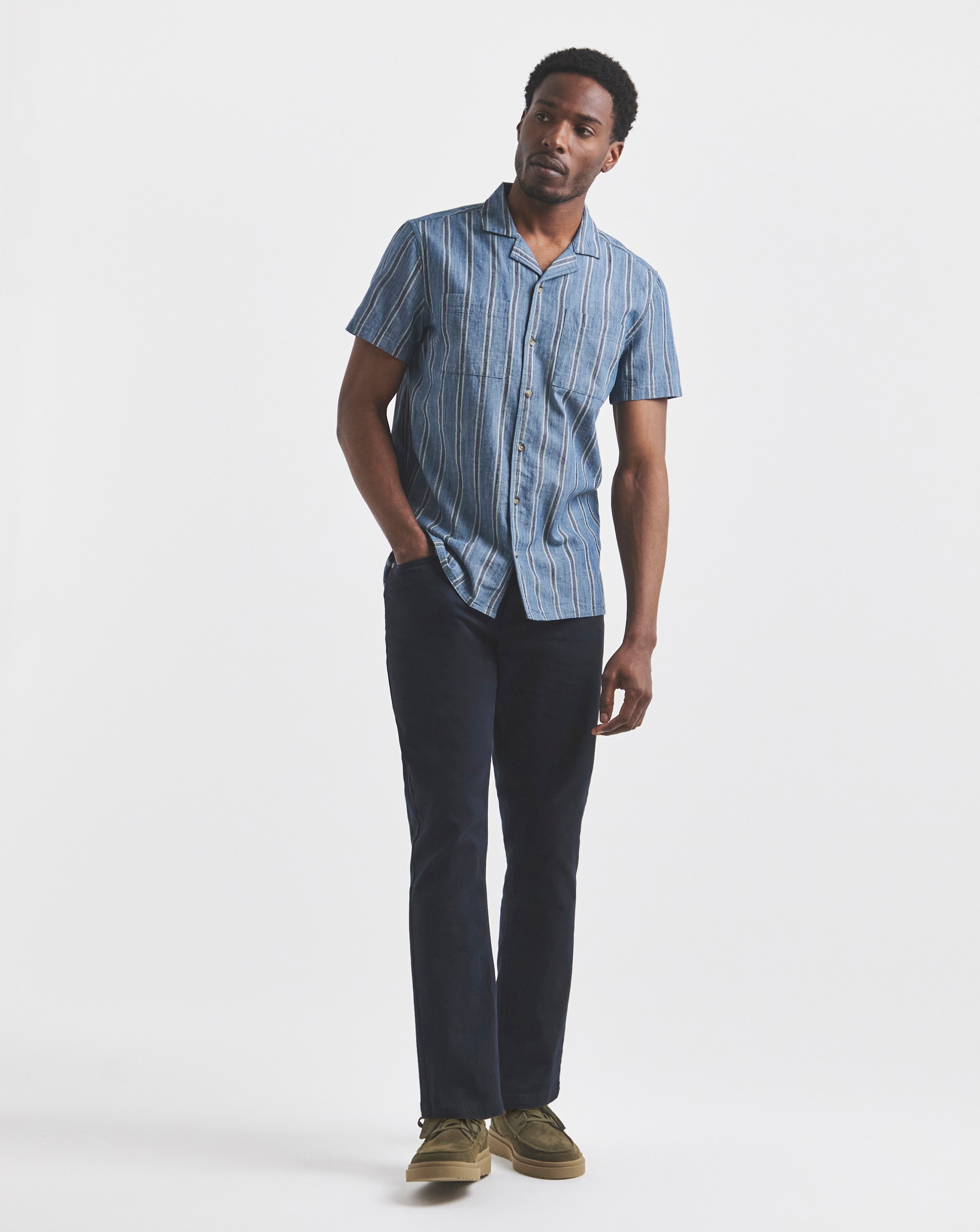 Union Navy Slim Fit Gabardine Jeans