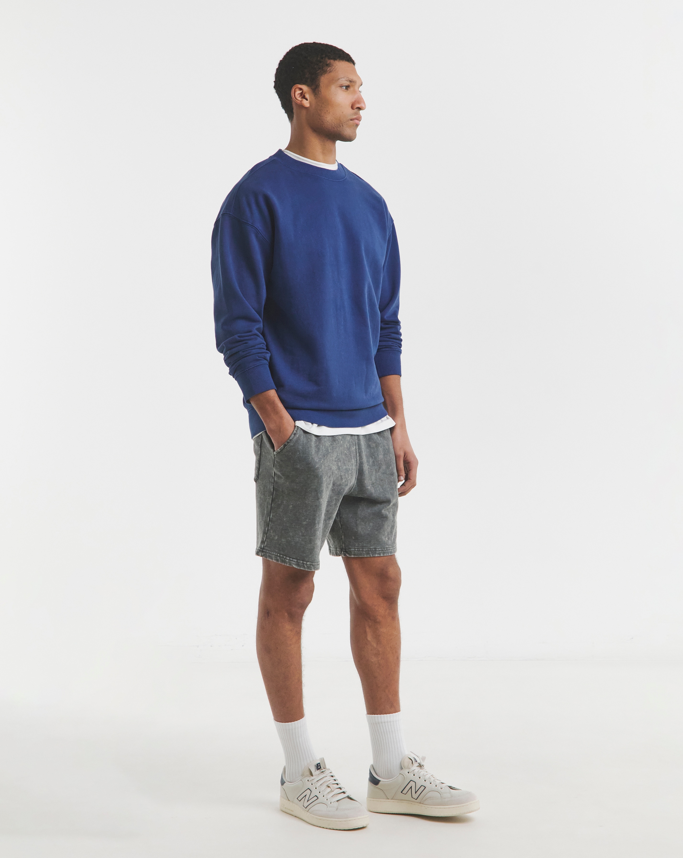 Relaxed Fit Garment Dyed Crew Neck Sweat