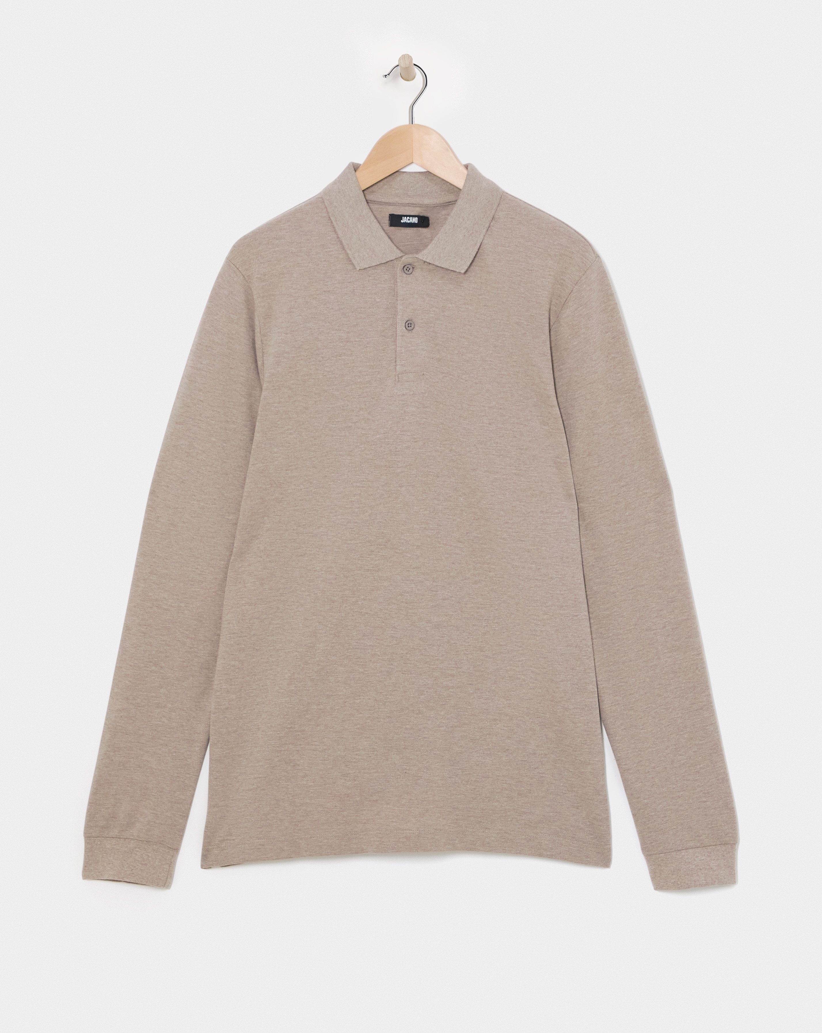 Marl Pique Polo Long