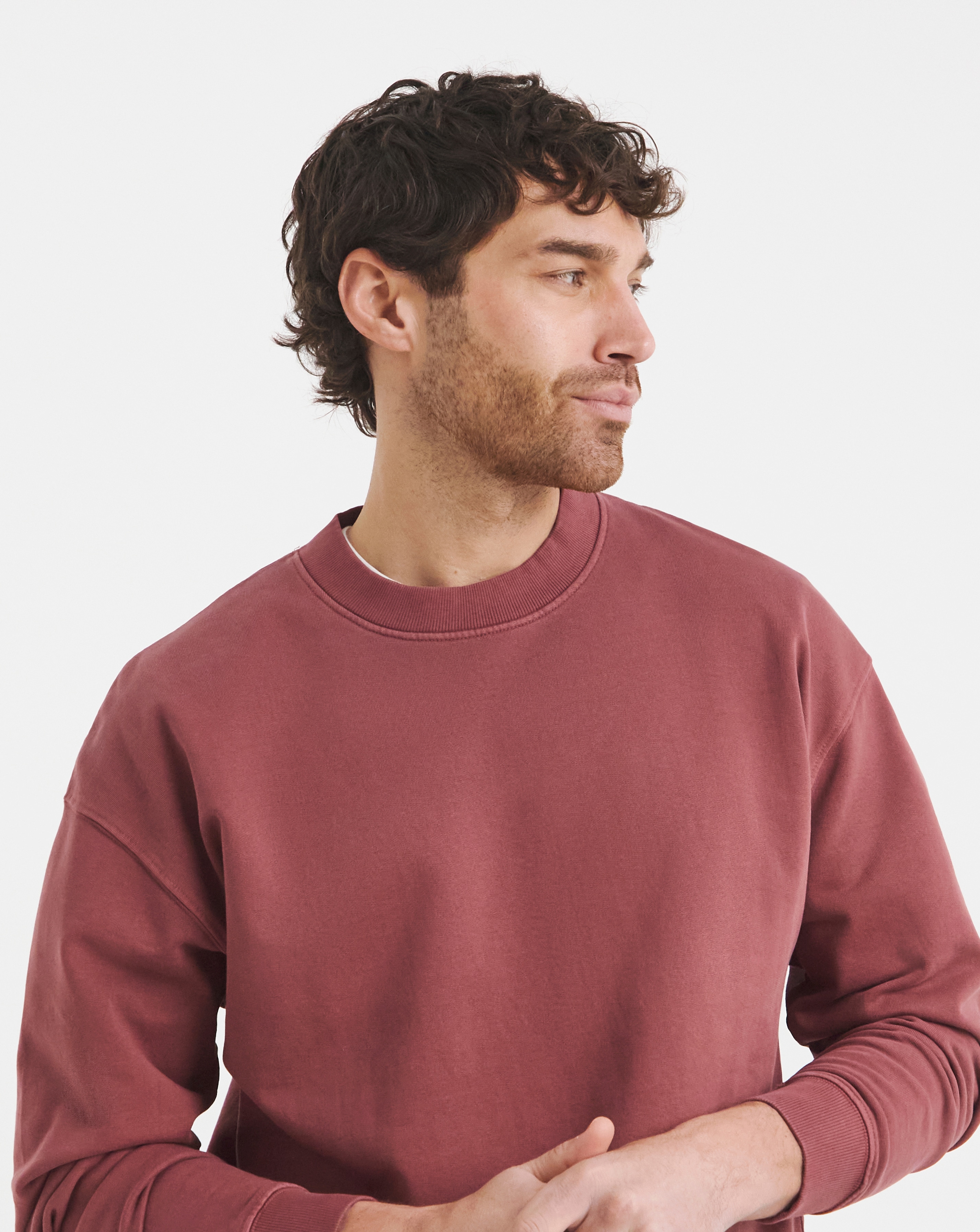 Relaxed Fit Garment Dyed Crew Sweat