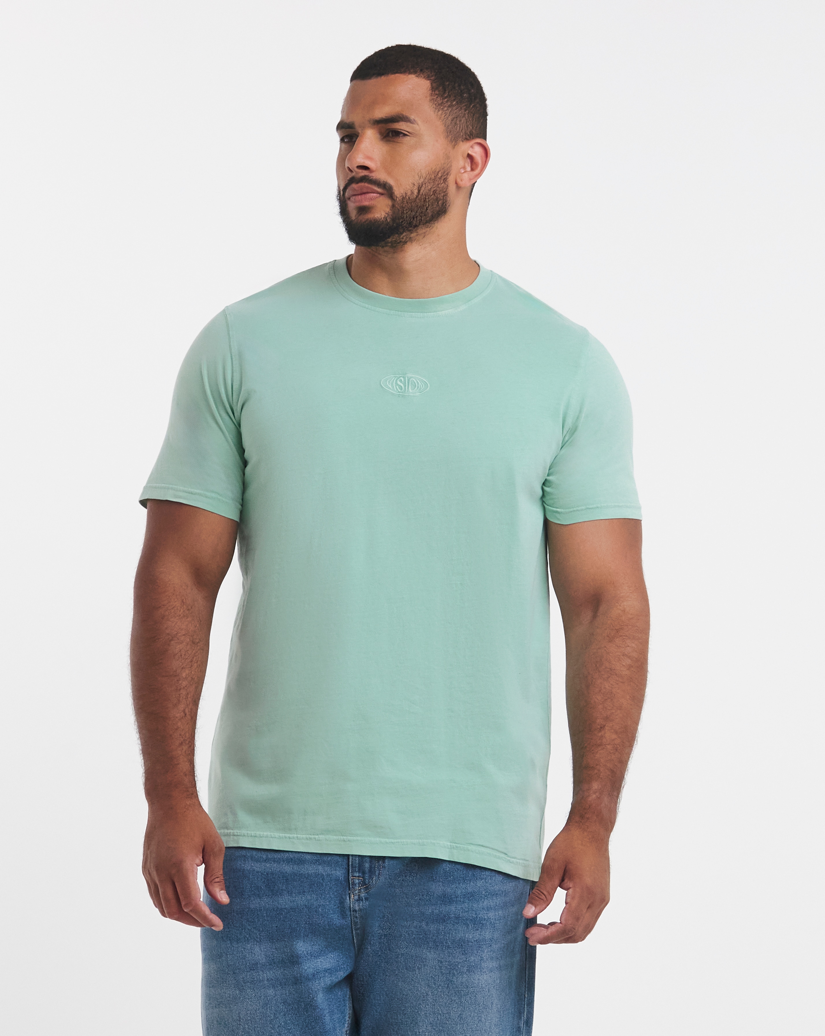 Garment Dyed Embroidered T-Shirt Long