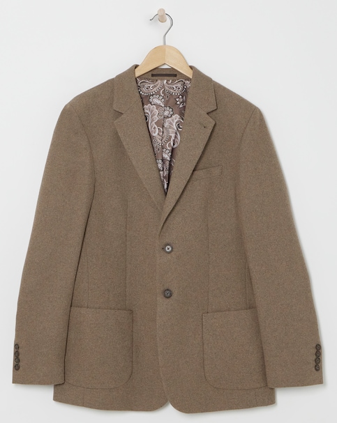 Herringbone Tweed Regular Suit Jacket
