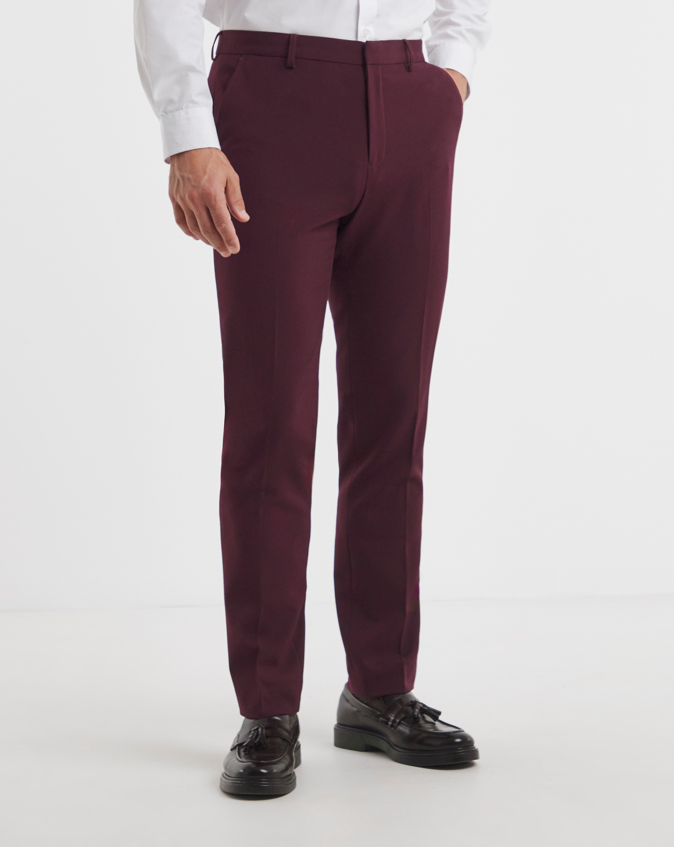 Tapered Fit Flat Front Trouser