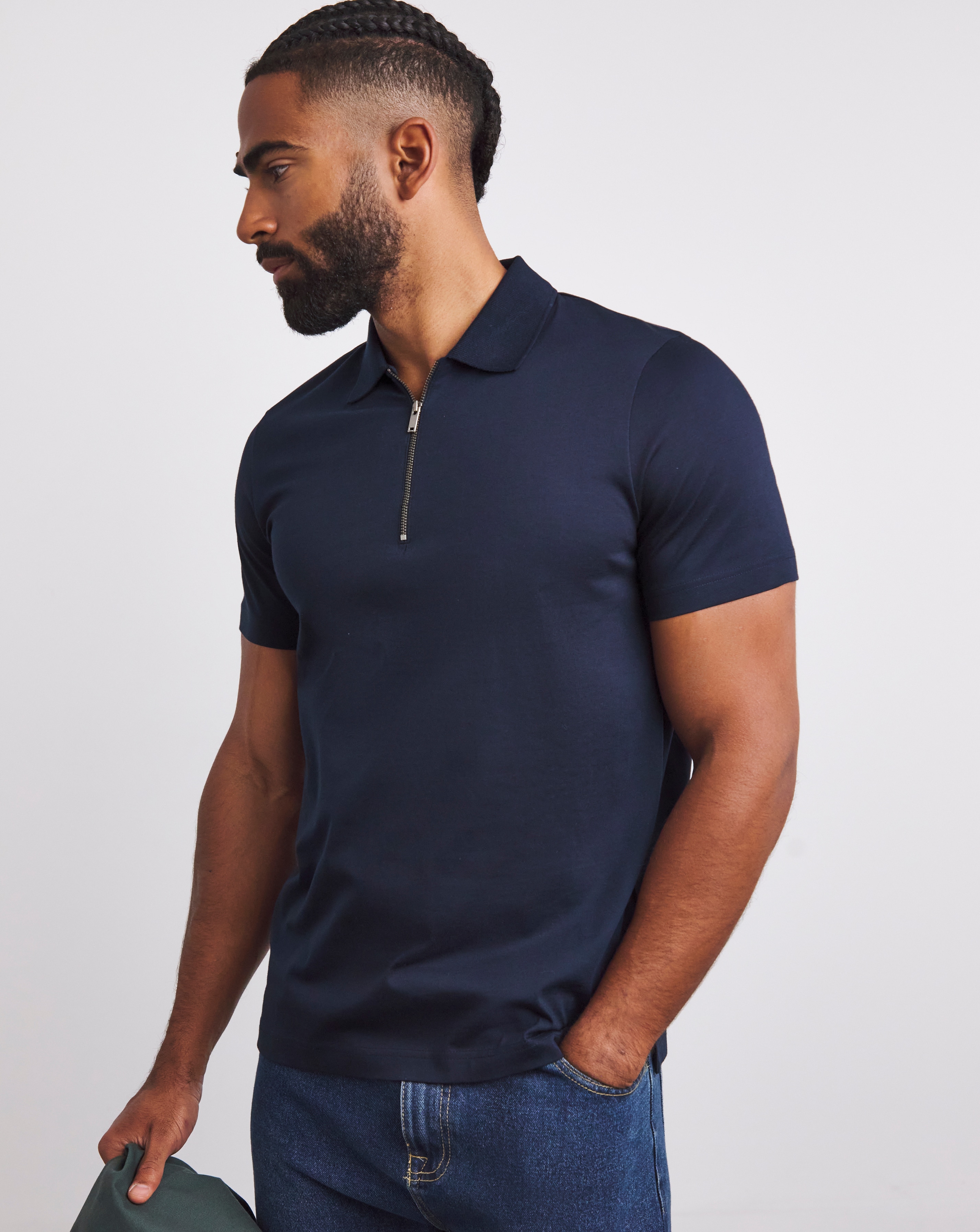 Supima Zip Neck Polo