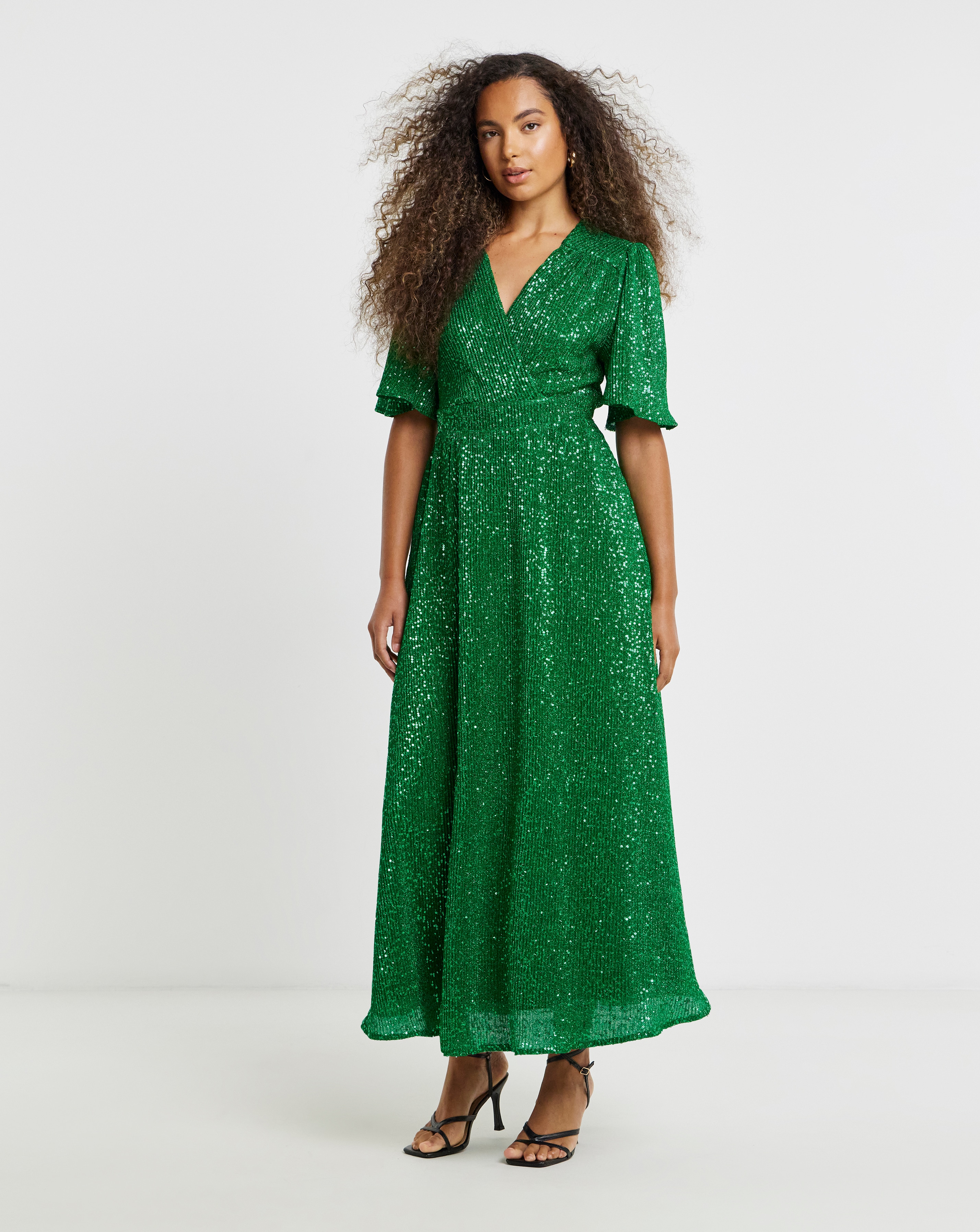 Flounce London Sequin Maxi Dress