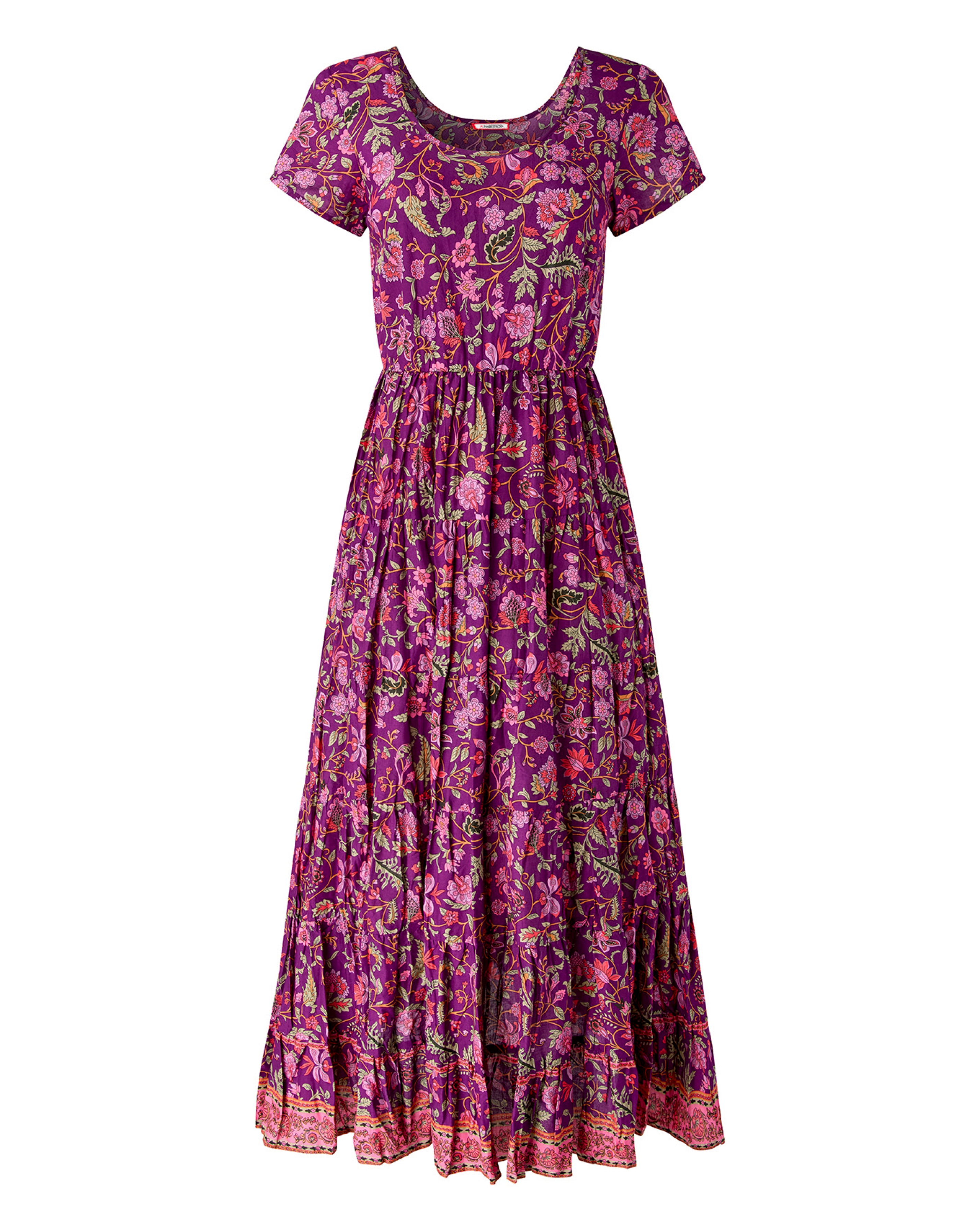 New In - Heidi Crinkle Cotton Border Print Dress