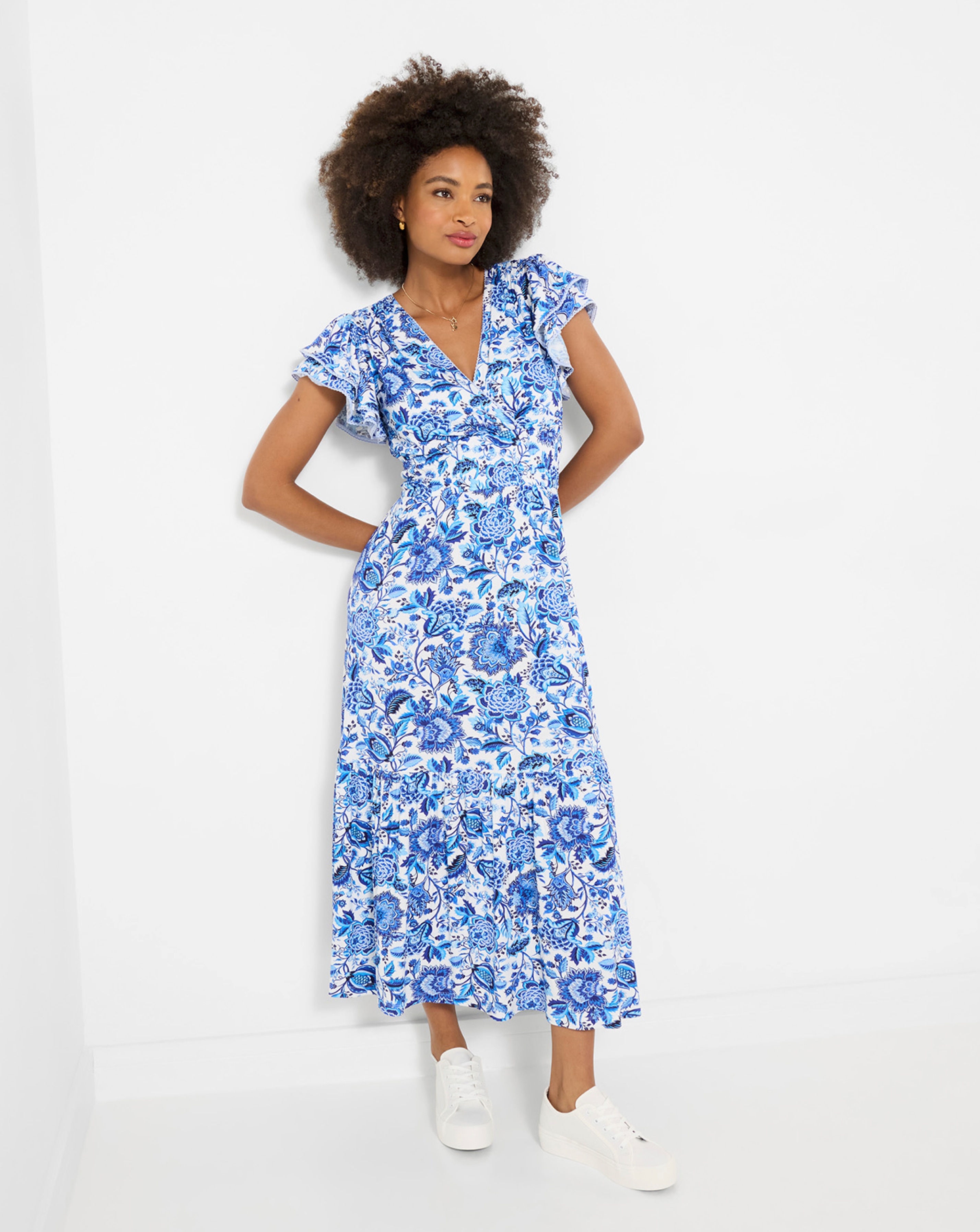 New In - Joe Browns Santorini Floral Jersey Dress