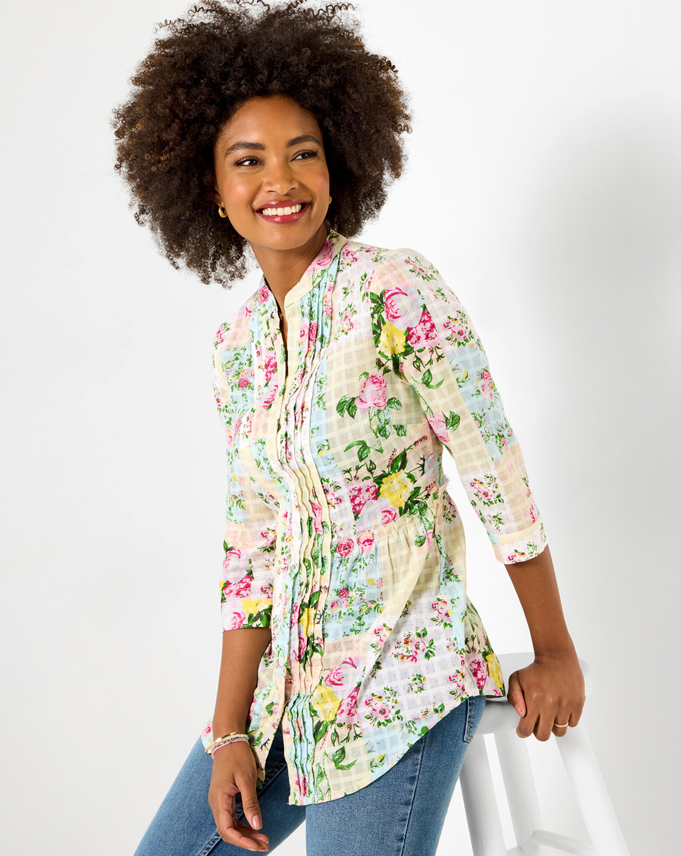 New In - JB Perfectly Patchwork Printed Blouse