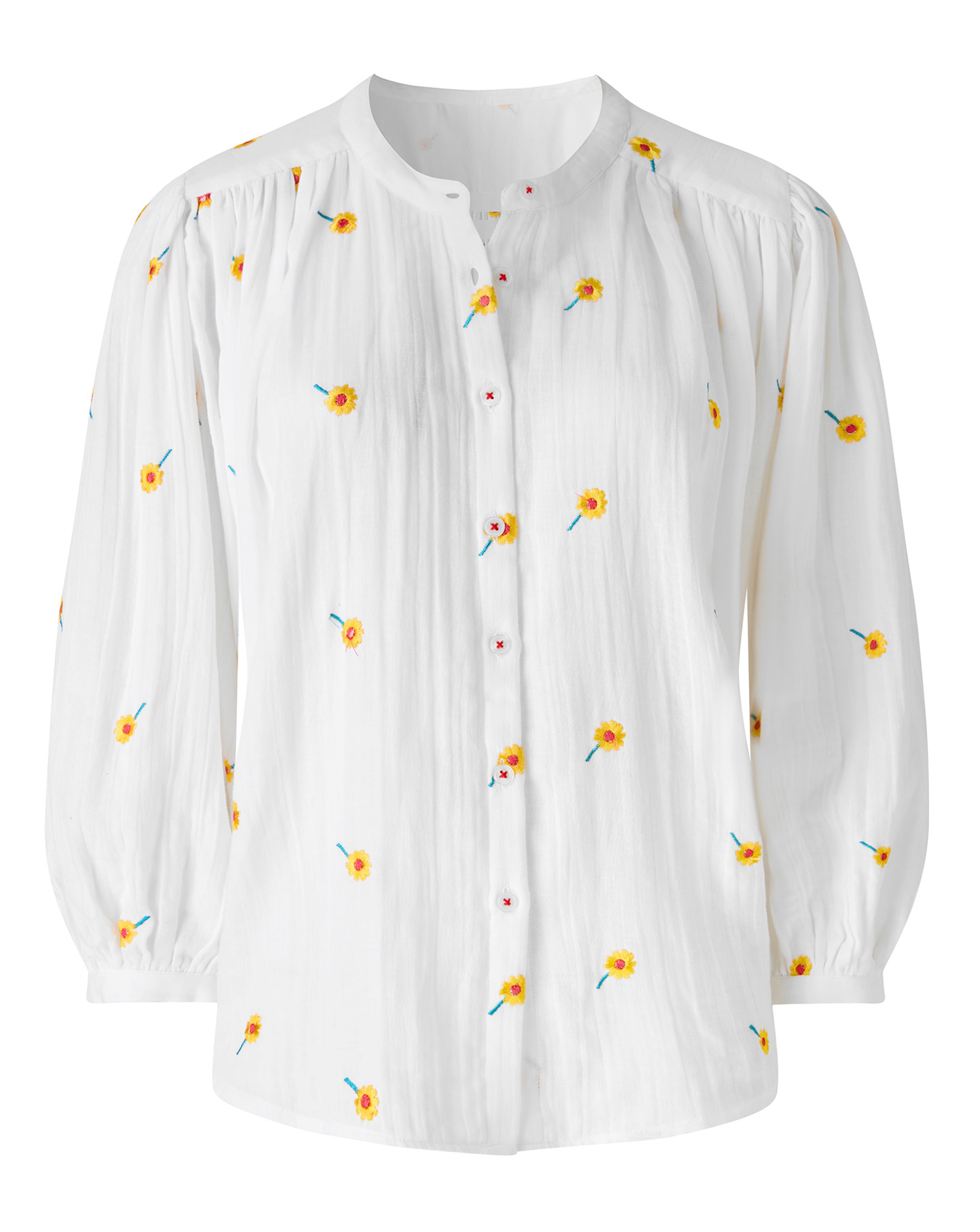 JB Sunshine Embroidered Cotton Blouse