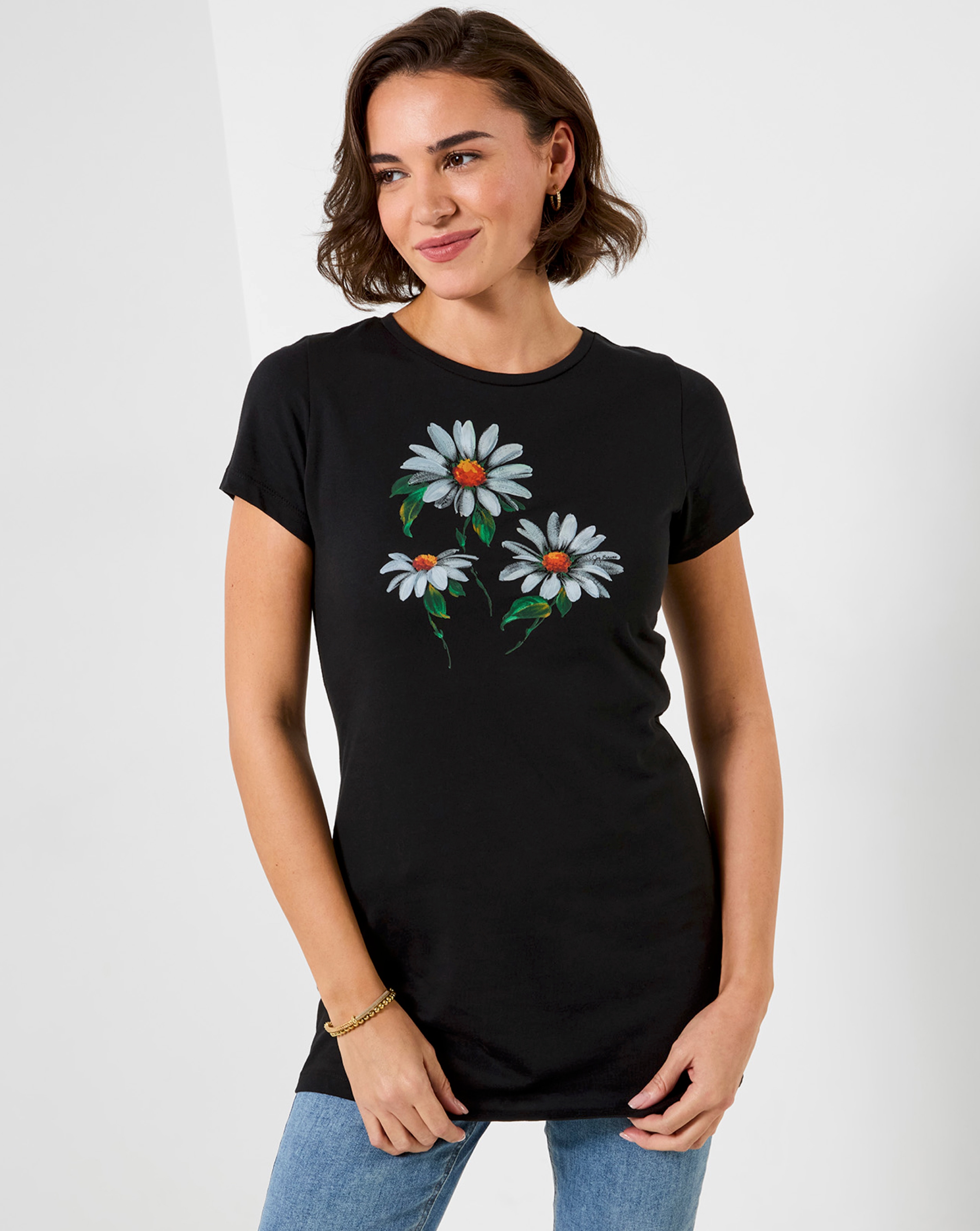 New In - JB Daisy Graphic Tunic Top