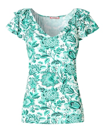 Joe Browns Amelia Frill Sleeve Jersey Top