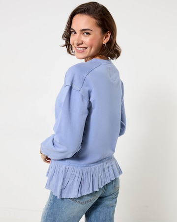 Joe Browns Elodie Embroidered Woven Hem Sweatshirt