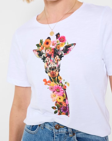Joe Browns Floral Fancy Giraffe Graphic Tee