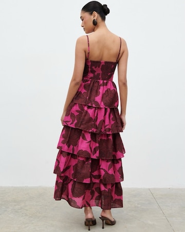 Pretty Lavish Aalyiah Square Neck Ruffle Midaxi Dress