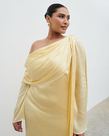 Pretty Lavish Neomie One Shoulder Tie Chiffon Maxi Dress