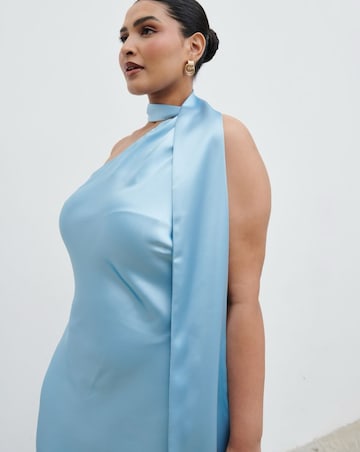 Pretty Lavish Sheree One Shoulder Scarf Midaxi Dress