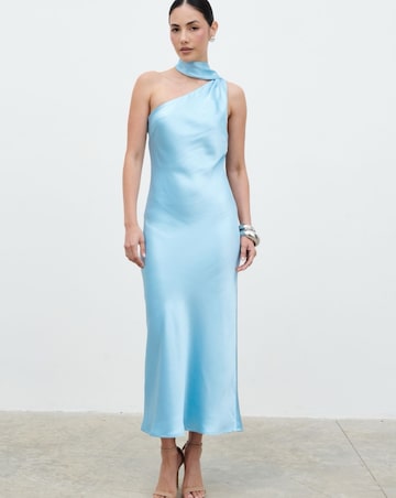 Pretty Lavish Sheree One Shoulder Scarf Midaxi Dress