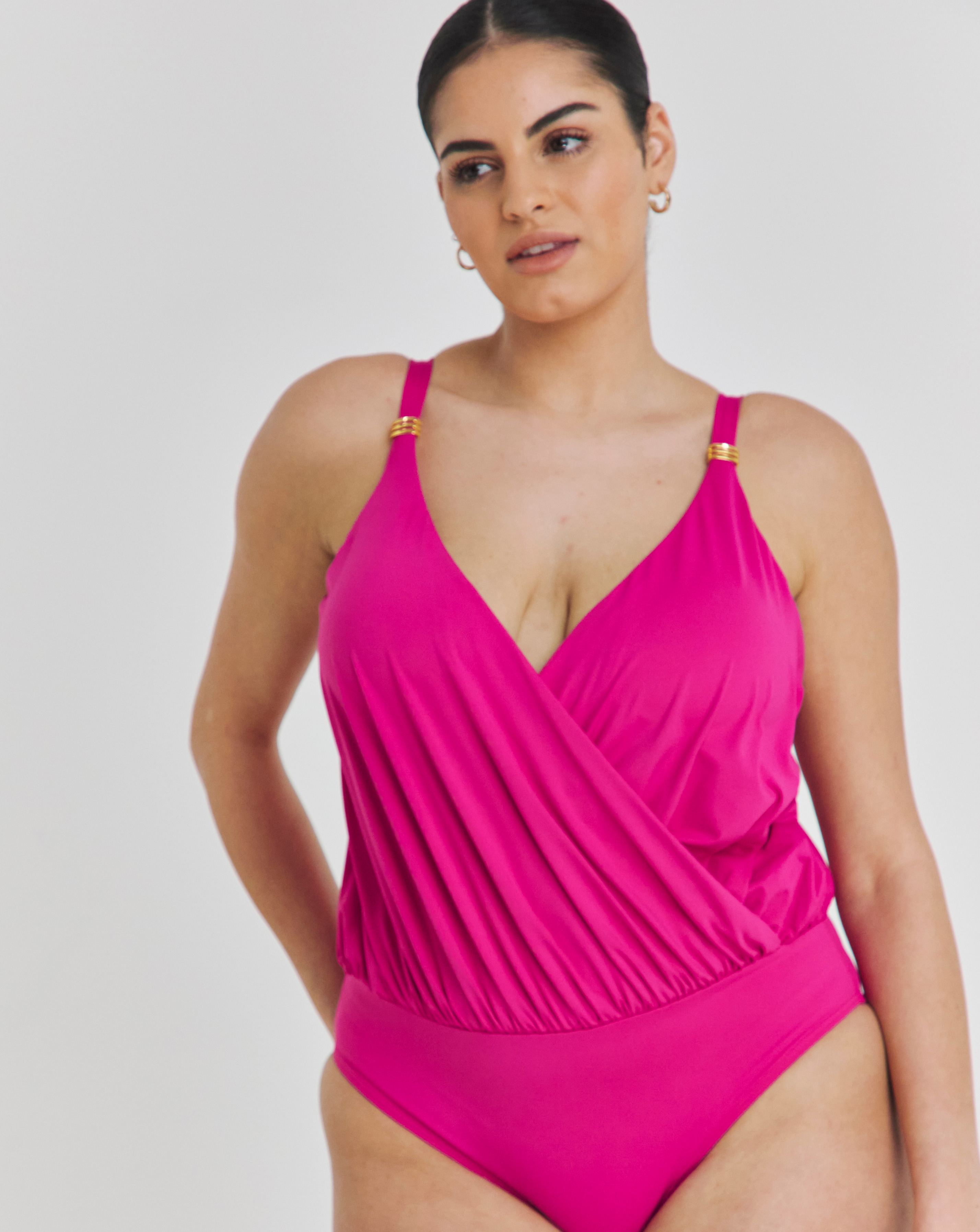 MAGISCULPT Twist Front Blouson Swimsuit