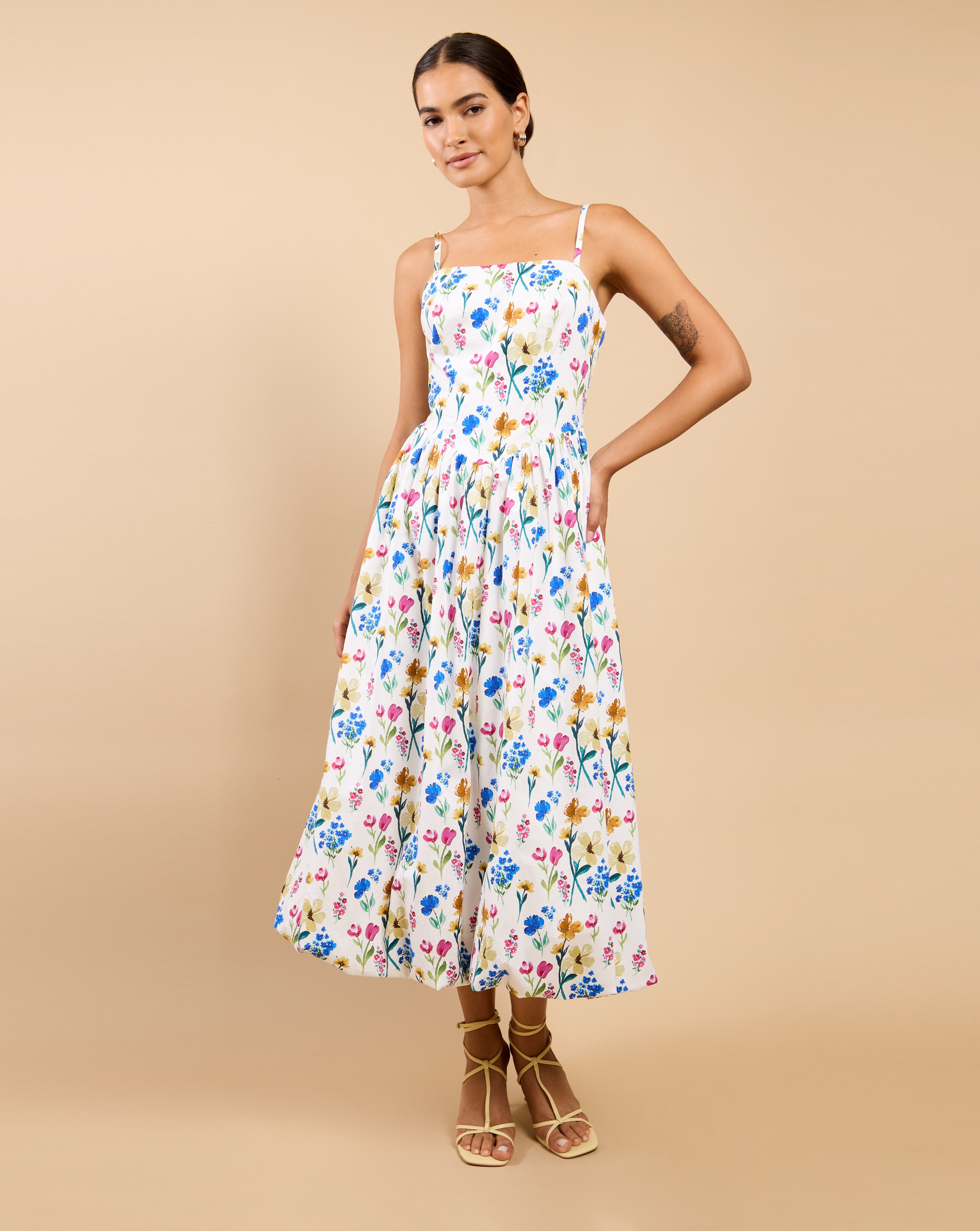 New In - LM Floral Balloon Midaxi