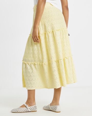 Vila High Waisted Midi Skirt