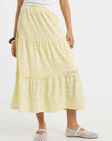 Vila High Waisted Midi Skirt