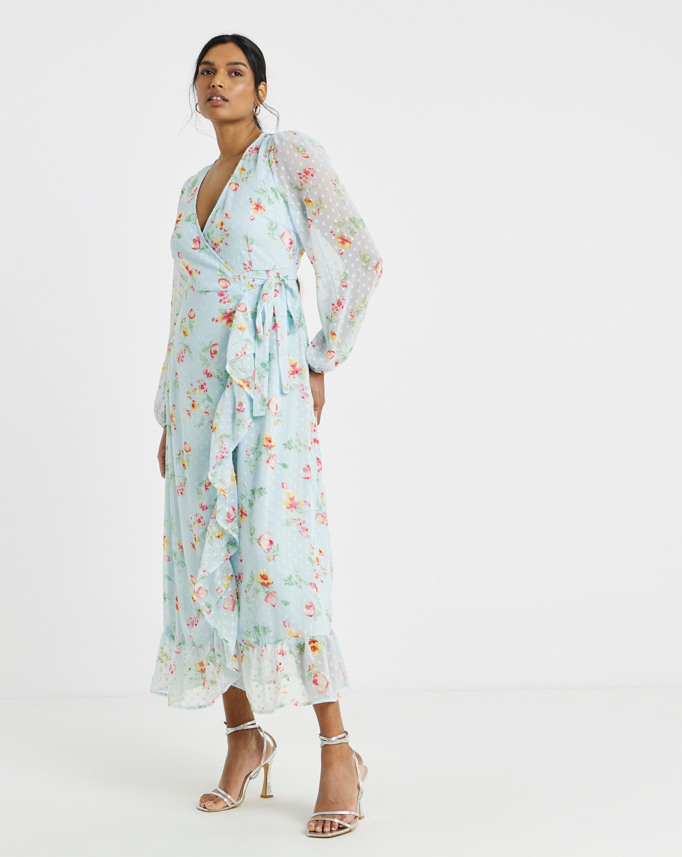 VILA L/S Ankle Wrap Dress
