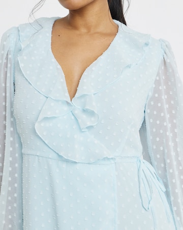 Vila L/S V-Neck Ankle Wrap Dress