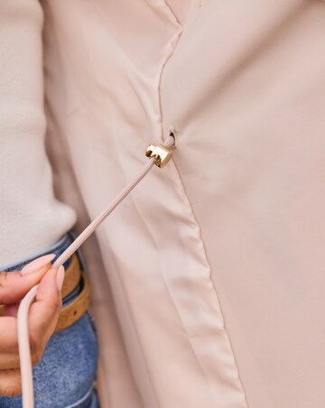 Sosandar Cinched Waist Mid Length Double Breasted Trench Coat