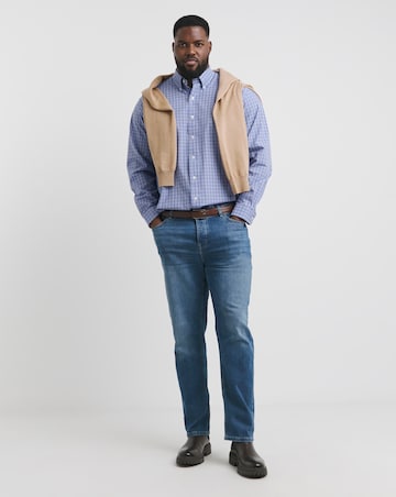 Polo Ralph Lauren Blue Check Stretch Poplin Shirt