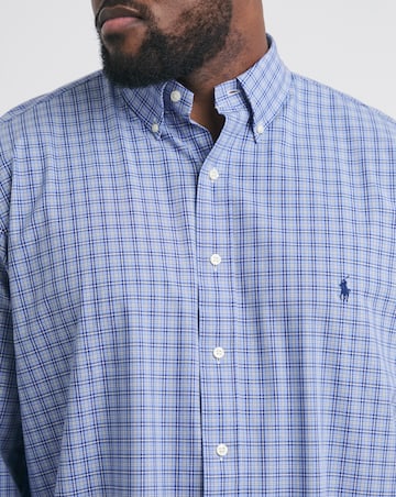 Polo Ralph Lauren Blue Check Stretch Poplin Shirt