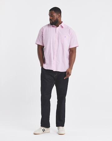 Polo Ralph Lauren Short Sleeve Stripe Seersucker Shirt - Pink/ White