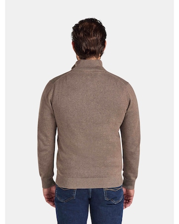 Raging Bull Classic Quarter Zip Cotton/Cashmere Knit Toast