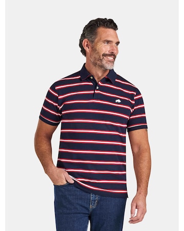 Raging Bull Triple Stripe Pique Polo Red