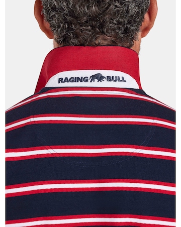 Raging Bull Triple Stripe Pique Polo Red