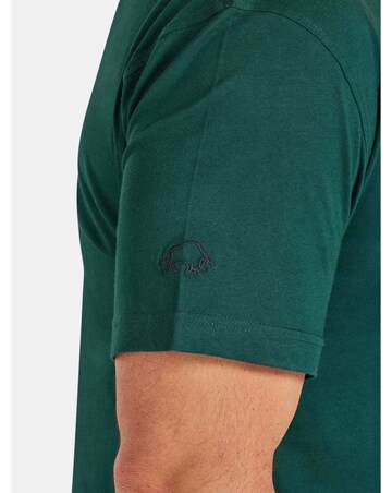 Raging Bull Embroidered Tonal Union Jack Bull T-Shirt Forest