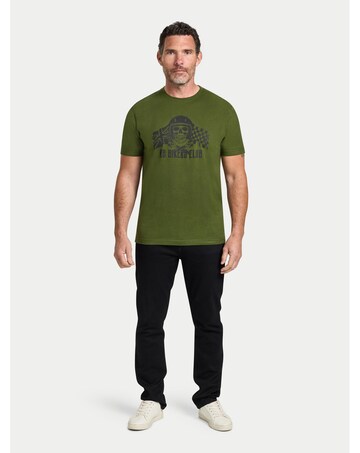 Raging Bull RB Bikers Club Print T-Shirt Army Green
