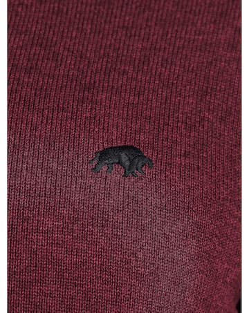 Raging Bull Classic Quarter Zip Cotton/Cashmere Knit Berry