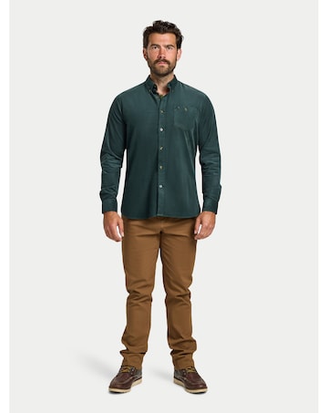 Raging Bull Long Sleeve Soft Needle Corduroy Shirt Forest