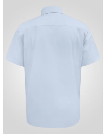 D555 Big & Tall Lucas Ultimate Stain Resist Non Iron S/S Stretch Shirt-Sky Blue