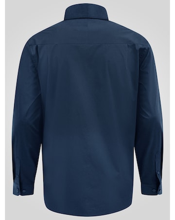 D555 Big & Tall Oliver Ultimate Stain Resist Non Iron L/S Stretch Shirt-Navy