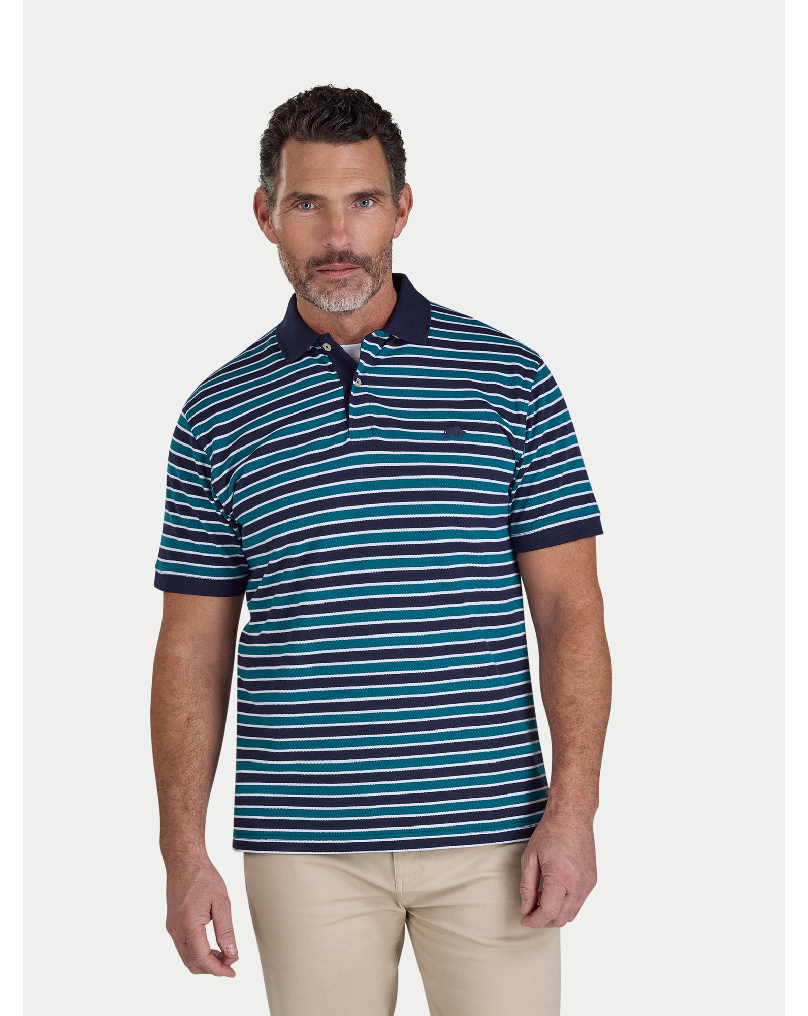 Raging Bull Triple Stripe Pique Polo