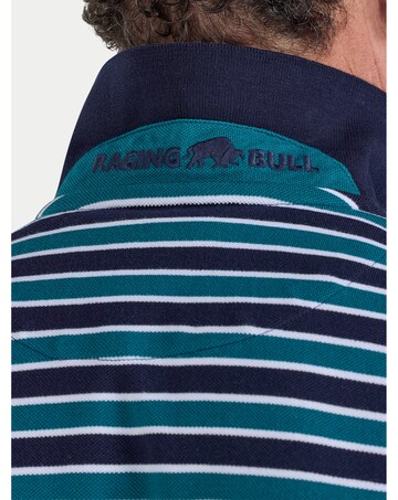 Raging Bull Triple Stripe Pique Polo Navy