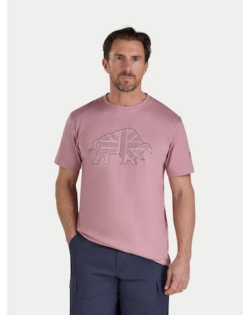 Raging Bull Stitched Bull T-Shirt Rose