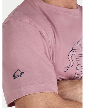 Raging Bull Stitched Bull T-Shirt Rose